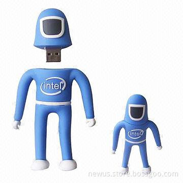 Customized PVC USB Flash Disks with Any Sharp